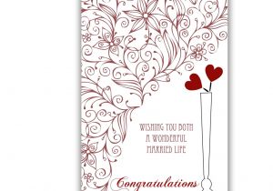 Simple Wedding Wishes to Write In A Card attractive Wedding Greeting Card Wonderful Married Life