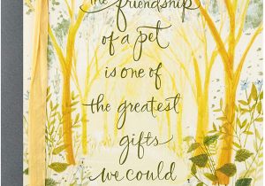 Simple Words for A Sympathy Card Hallmark Sympathy Loss Of Pet Card Friendship Of A Pet