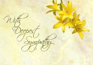 Simple Words for A Sympathy Card Stock Photo Sympathy Card Featuring Pretty Day Lilies On A