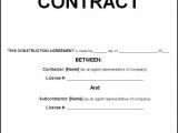Simple Works Contract Template Construction Contract Template Professional Word Templates