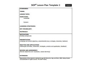 Siop Lesson Plan Template 2 Example 9 Siop Lesson Plan Templates Doc Excel Pdf Free