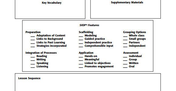 Siop Lesson Plan Template 3 Word Document 8 Siop Lesson Plan Templates Download Free Documents In