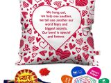 Sister and Brother In Law Anniversary Card Indigifts Rakhi for Brother Pyara Bhaiya with Roli