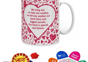 Sister and Brother In Law Anniversary Card Indigifts Rakhi Gifts for Brother Pyara Bhaiya with Roli