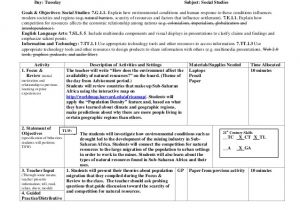 Six Point Lesson Plan Template Integrated Unit Six Point Lesson Plan