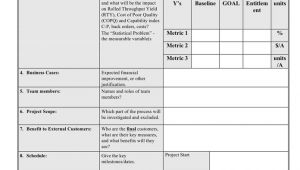 Six Sigma Black Belt Project Template Six Sigma Project Charter Template In Word and Pdf formats