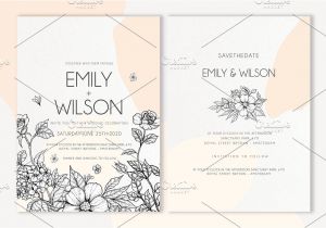 Size Of An Invitation Card Classy Botanical Wedding Suite with Images Botanical Wedding