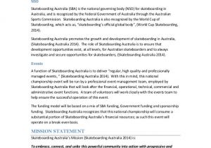 Skateboard Sponsorship Contract Template Australian National Skateboard Open event Operations Manual