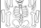 Skeleton Template to Cut Out Printable Halloween Skeleton Cut Out Coloring Download