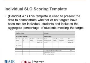 Slo Scoring Template Student Growth Measures In Teacher Evaluation Ppt Video