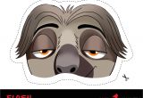 Sloth Mask Template Sloth Face Template Related Keywords Sloth Face Template
