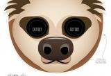 Sloth Mask Template Sloth Face Template Related Keywords Sloth Face Template