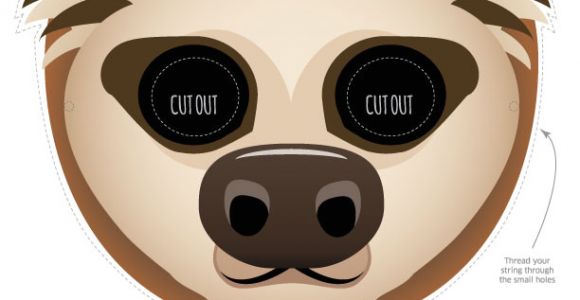 Sloth Mask Template Sloth Face Template Related Keywords Sloth Face Template