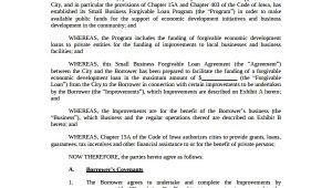 Small Business Loan Contract Template Sample Business Loan Agreement 6 Free Documents