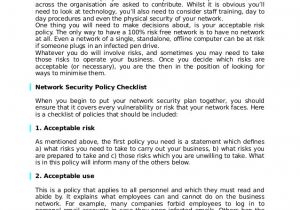 Small Business Security Plan Template Small Business Guide to Network Security Planning