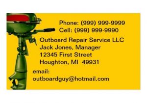 Small Engine Repair Business Card Templates Outboard Motor Repair Service Engine Business Card Zazzle
