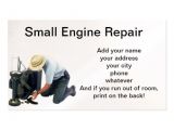 Small Engine Repair Business Card Templates Small Engine Repair Double Sided Standard Business Cards
