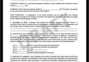 Small Works Contract Template Create A Free Construction Contract Agreement Legal