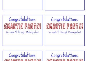 Smarty Pants Template Gummy Bears and Pony Tails Gifts for Kindergarten Classmates