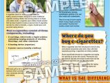 Smoking Brochure Template Spotlight On E Cigarettes Pamphlets Human Relations