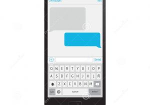 Sms Template iPhone Phone Message Template Stock Vector Illustration Of