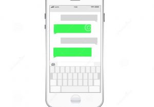 Sms Template iPhone Smart Phone Chatting Sms Template Bubbles Cartoon Vector