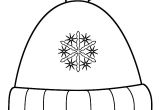 Snow Hat Template Winter Hat with Snowflakes Coloring Page Christmas