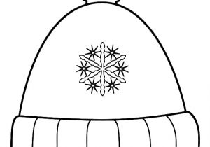 Snow Hat Template Winter Hat with Snowflakes Coloring Page Christmas