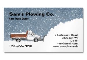 Snow Plowing Business Card Template Snow Plow Plowing Service Snow Removal Magnetic