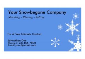 Snow Plowing Business Card Template Snow Plowing Removal Business Card Horizontal Bl