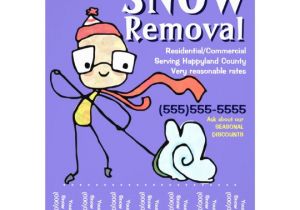 Snow Plowing Flyer Template Snow Removal Plowing Shoveling Flyer Zazzle Com