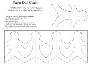 Snowman Paper Chain Template 5 Best Images Of Printable Paper Chain People Template