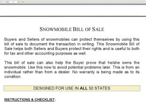 Snowmobile Bill Of Sale Template Snowmobile Bill Of Sale Template Invoice Design Inspiration