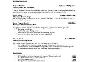 Soccer Player Resume Sample How to Write A soccer Resume Resume Ideas