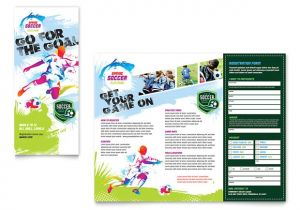 Soccer Team Brochure Template Youth soccer Tri Fold Brochure Template Design