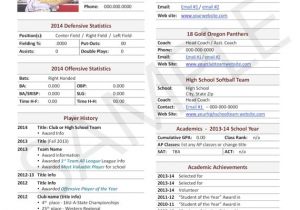 Soccer Team College Recruiting Brochure Template Player Profile College Recruiting softball Pinterest
