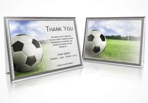 Soccer Thank You Card Template Beautiful Customizable Sympathy Thank You Card soccer 01