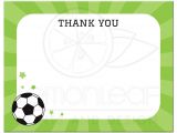 Soccer Thank You Card Template soccer Ball and Stars Flat Thank You Note Card