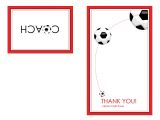 Soccer Thank You Card Template Thank You Card for soccer Coach Quarter Fold Templates