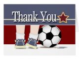Soccer Thank You Card Template Thank You soccer Card Template Zazzle
