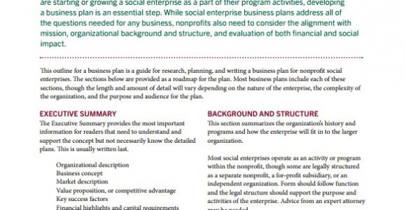 Social Enterprise Business Plan Template 21 Non Profit Business Plan Templates Pdf Doc Free