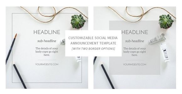 Social Media Announcement Email Template social Media Announcement Template Web Elements On