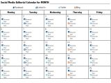 Social Media Editorial Calendar Template Excel social Media Calendar Template Lisamaurodesign