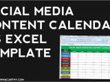 Social Media Editorial Calendar Template Excel social Media Content Calendar Template Excel Marketing