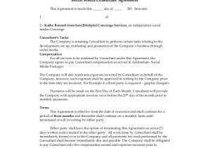 Social Media Management Contract Template 24 Consultant Agreement Templates Word Docs Free