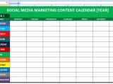Social Media Planning Calendar Template social Media Calender Template Excel 2014 Editorial