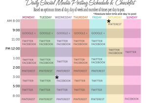 Social Media Posting Calendar Template social Media Posting Schedule Mommiedaze