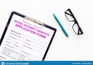 Social Security Blank Card Image social Security Benefits Application form Near Pen and
