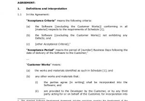Software as A Service Contract Template Sample software Development Agreement 1