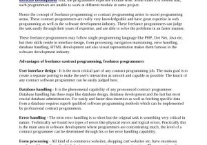 Software Developer Employment Contract Template 8 Core Advantages Of Contract Programming In the software